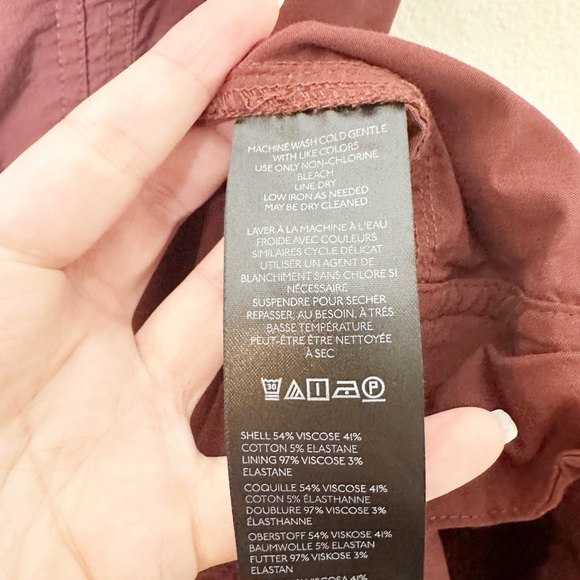 Anthropologie Sleeveless Zip Front Belted Midi Dress Brown Mahogany Soft Corset - Picture 7 of 9